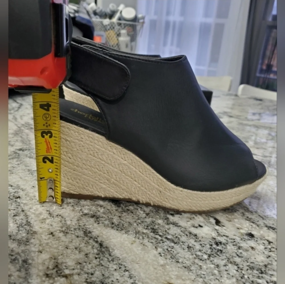 Charlotte Russe Black Wedges. Preloved!